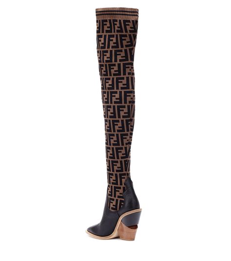 fendi over the knee stretch boot|fendi boot size guide.